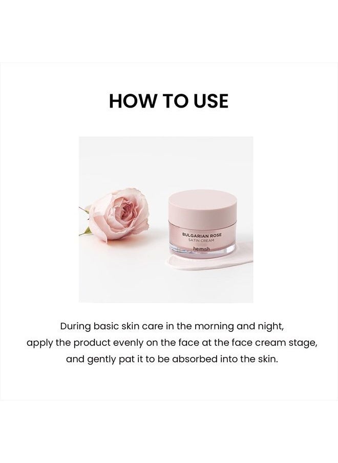 Heimish - [heimish] Bulgarian Rose Satin Cream 1.9fl.oz/55ml | Anti-Aging Day and Night Face Cream | Wrinkle care, all-in-one cream, Anti-Againg Cream, Korean Skincare, Tone up, Rose Satin, Skily Skin - Image 1
