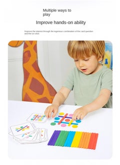 Y&D Children's Rainbow Stick Color Cognitive Shape Matching Wooden Educational Toys-  - Image 5