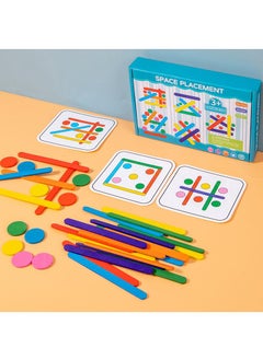 Y&D Children's Rainbow Stick Color Cognitive Shape Matching Wooden Educational Toys-  - Image 3