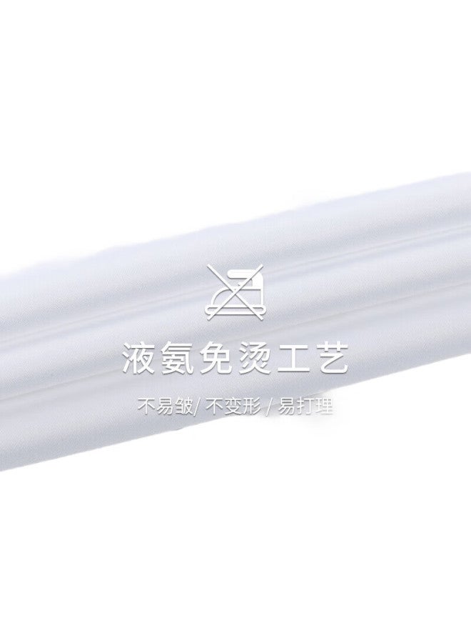 FIRS Liquid Ammonia Non-Iron Long Sleeve Shirt For Men, Pure Cotton Business Formal Wear, Pure White, Size 44 - Image 3