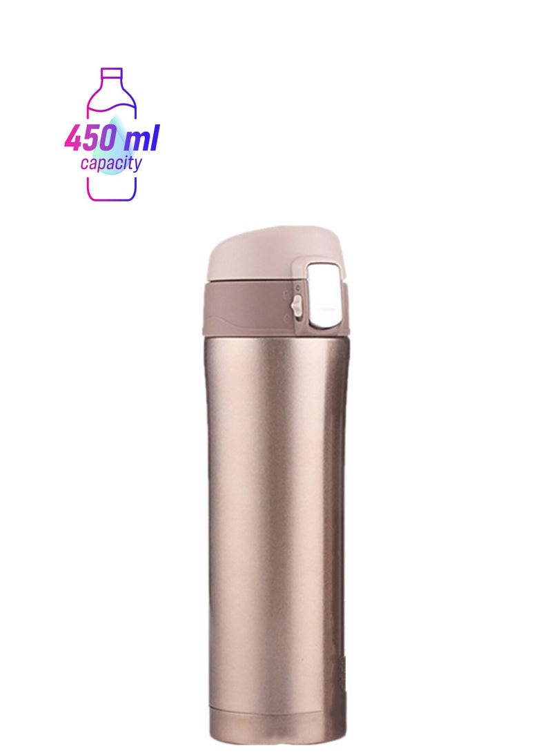 Beauenty Stainless Steel Water Bottle Gold 450ml