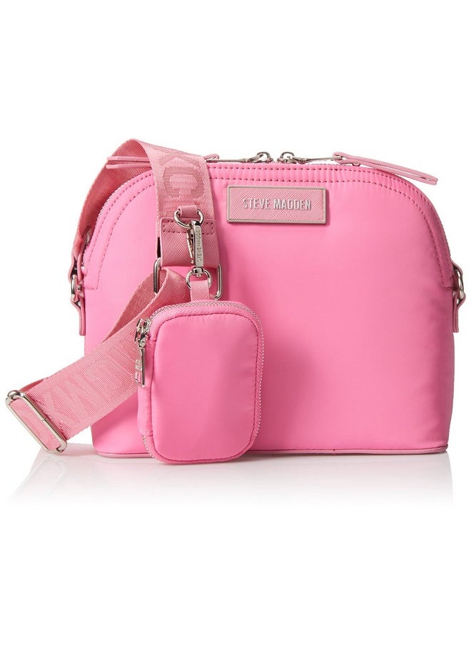 STEVE MADDEN - Daren Nylon Dome Crossbody Bag Light Pink - Image 1