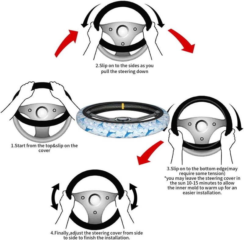 Swono Dolphin Steering Wheel Cover - Image 4