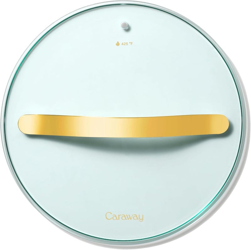 CARAWAY Glass 10.5" Glass Lid For Pots & Pans - Made With Tempered Glass - Sized to Fit Caraway Ceramic-Coated & Stainless Steel Cookware - Gold - Image 1