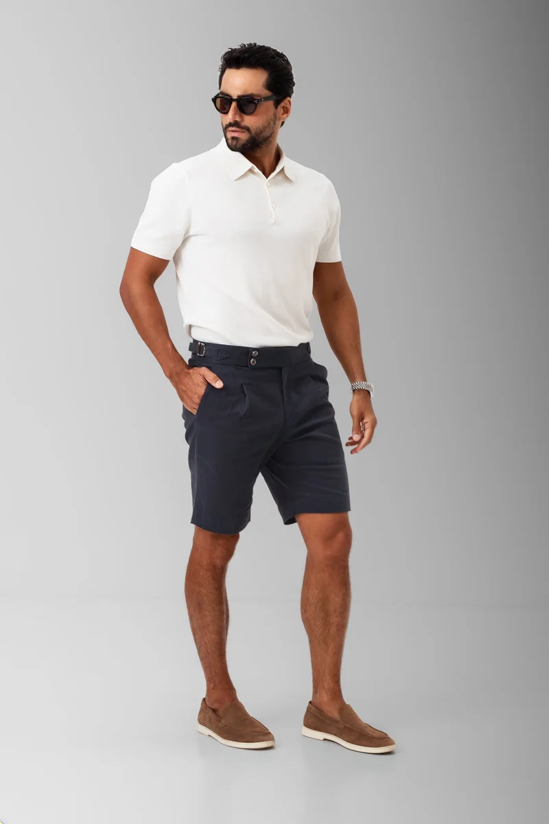 Blañce UAE Milan Tailored Shorts - Navy Blue