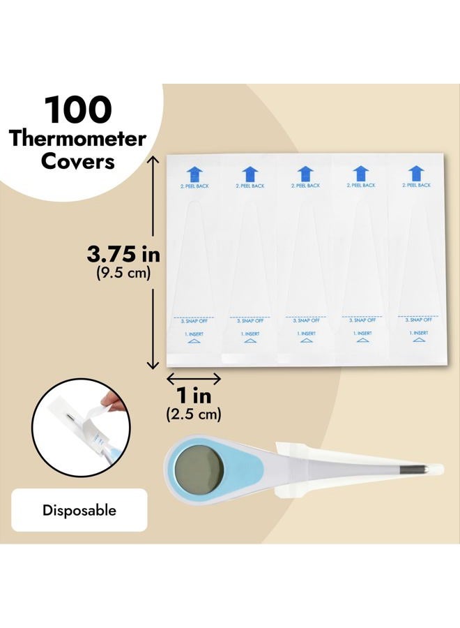 Juvale 100-Pack Disposable Digital Thermometer Probe Covers - Oral, Rectal, Armpit Temperature Reading Sheath Sleeves - Image 4