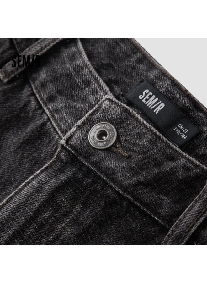 Semir Men's Pure Cotton Spring Retro Washed Jeans Fashionable All-match Tapered Pants 109125124102 - Image 3