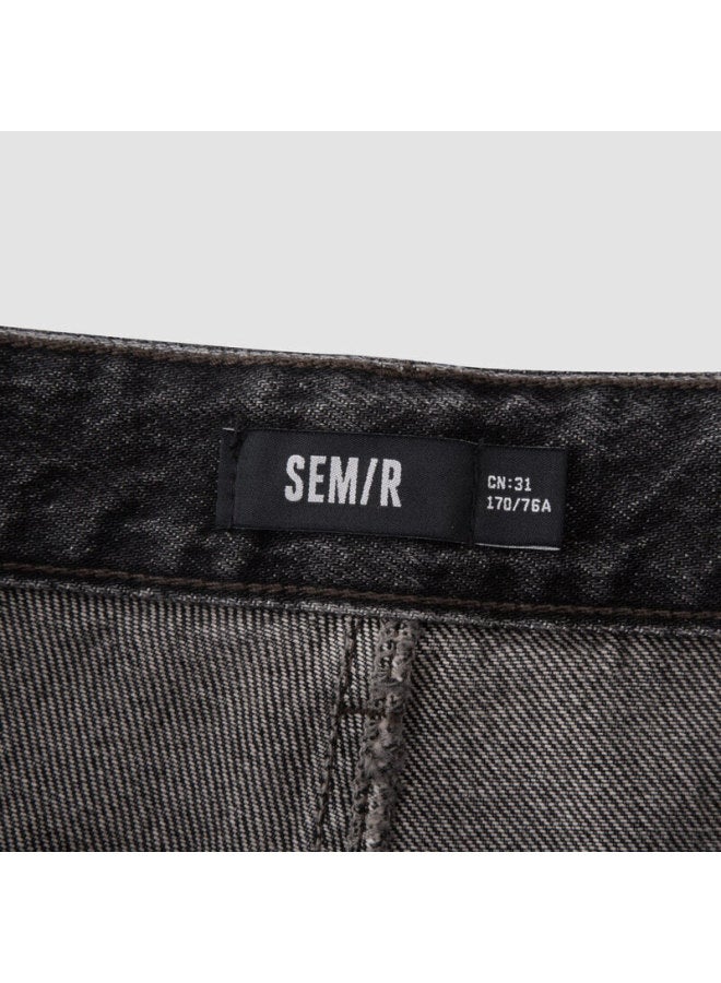 Semir Men's Pure Cotton Spring Retro Washed Jeans Fashionable All-match Tapered Pants 109125124102 - Image 4