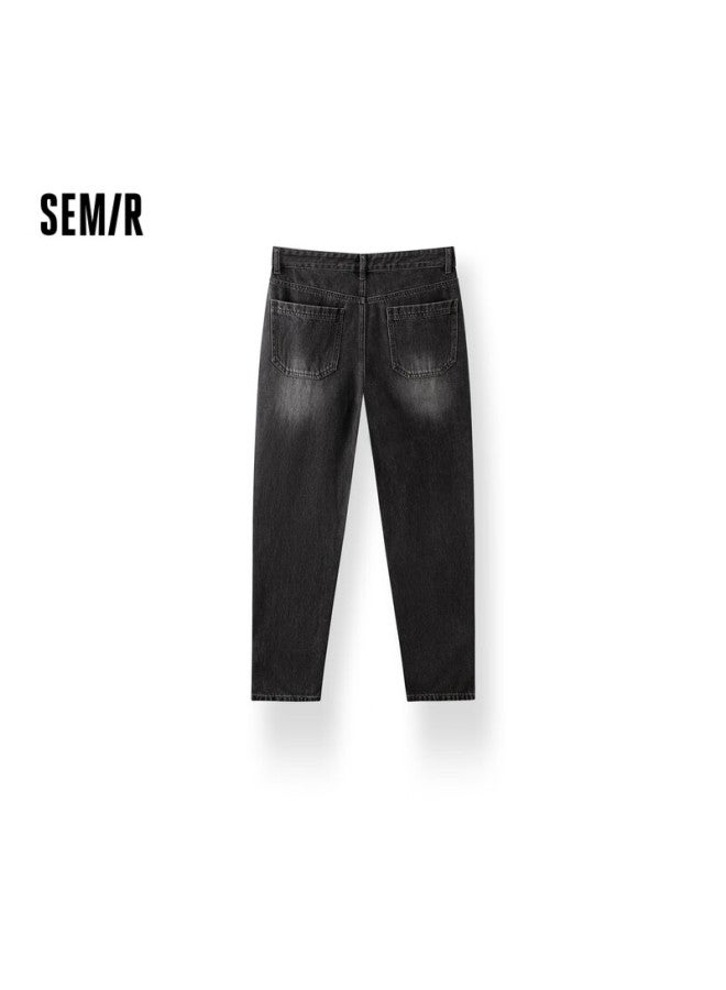 Semir Men's Pure Cotton Spring Retro Washed Jeans Fashionable All-match Tapered Pants 109125124102 - Image 1