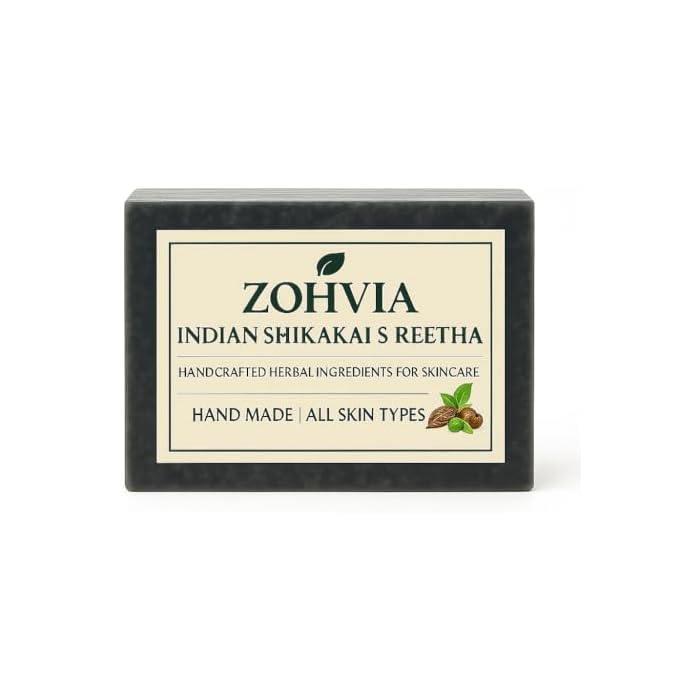 Pure Shikakai Reetha Herbal Soap Bar 4.4oz Traditional Indian Cleanser with Amla, Neem Inspired by Ayurvedic Skincare Handcrafted with Coconut, Castor & Palm Oils, For men, women & teenagers