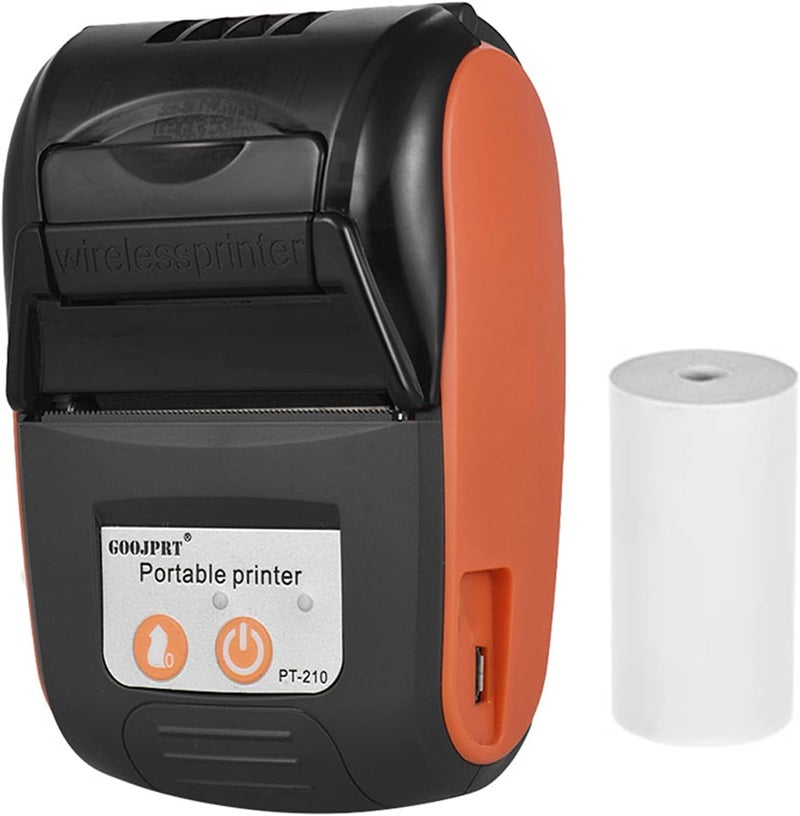 طابعة حرارية محمولة GOOJPRT PT-210 - طابعة إيصالات محمولة بحجم 58 مم للمحلات التجارية والمطاعم والمرافق واللوجستيك - Image 2