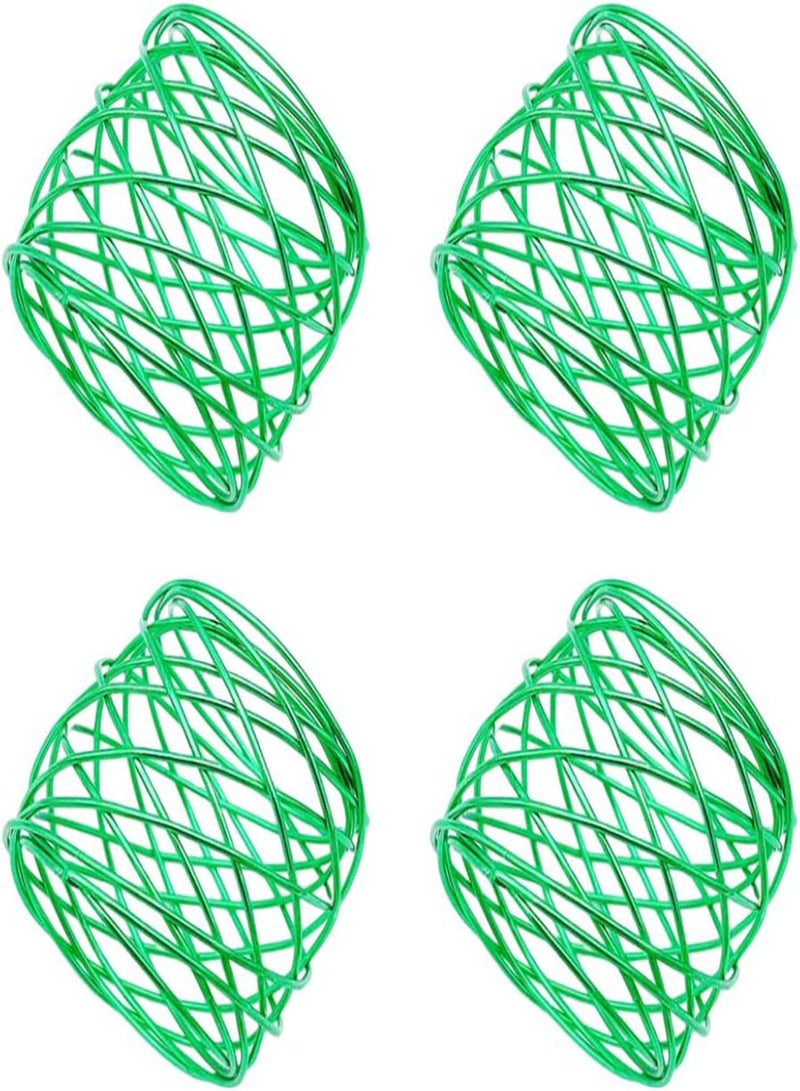 GGOOT 4pcs Metal Mesh Napkin Rings Green Napkin Ring St Patricks Day Buckle for Table Decoration  - Image 1