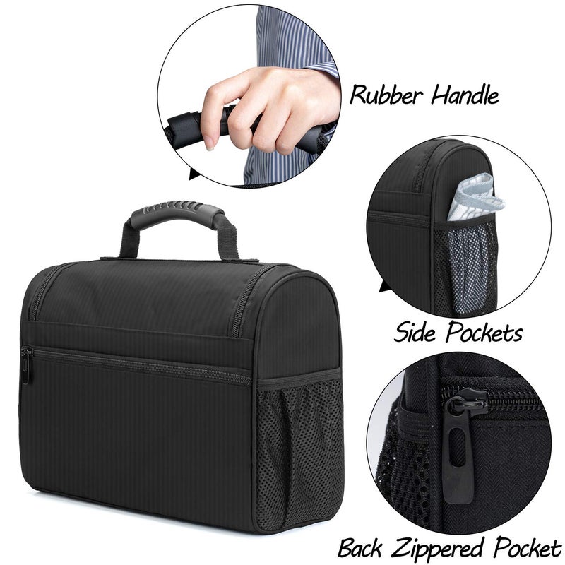 CURMIO Bartender Kit Bag, Portable Travel Carrying Bag with Rubber Handle for Bar Tools Set, for Home Indoor Outdoor Patio Party, Black (Bag ONLY, Patent Pending) - Image 4