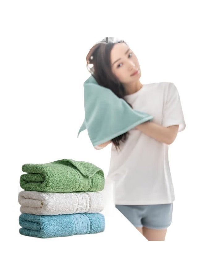 JD.com Jingzao 138G Thick Avati Long-Staple Cotton Towel, Class A Absorbent Pure Cotton Face Towel For Men And Women, 3 Pack, Bright Colors - Image 3