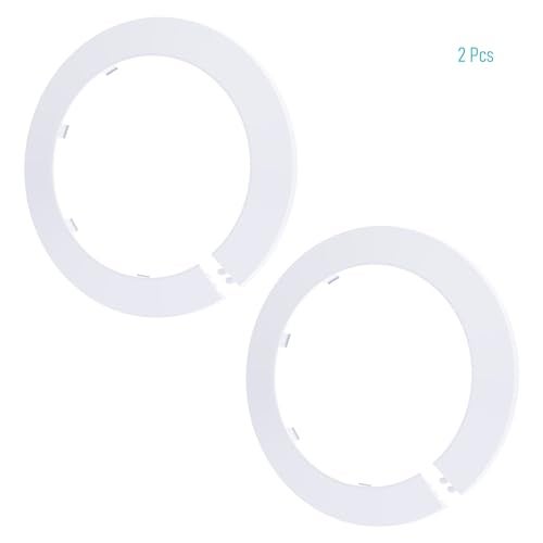 FOCMKEAS 2Pcs Pipe Cover Decoration, Fit 4.33"(110mm) Pipe PP Plastic Flangen Water Pipe Cover Decoration, Escutcheon Pipe Collar for Wall Pipe Tube Decoration, White - Image 3