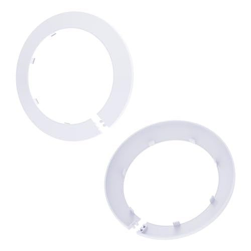 FOCMKEAS 2Pcs Pipe Cover Decoration, Fit 4.33"(110mm) Pipe PP Plastic Flangen Water Pipe Cover Decoration, Escutcheon Pipe Collar for Wall Pipe Tube Decoration, White - Image 4
