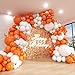 ADOINBY Orange and White Balloon Arch Kit ADOINBY 140Pcs White and Orange Balloons Confetti Balloon 18 12 10 5 Inch Different Size Balloons for Baby Shower Halloween Birthday Anniversary Party Decoration - Image 3