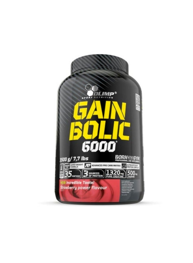 Olimp Gain Bolic 6000, Extreme Hardgainer Formula, Strawberry Power Flavour, 3500g - Image 1