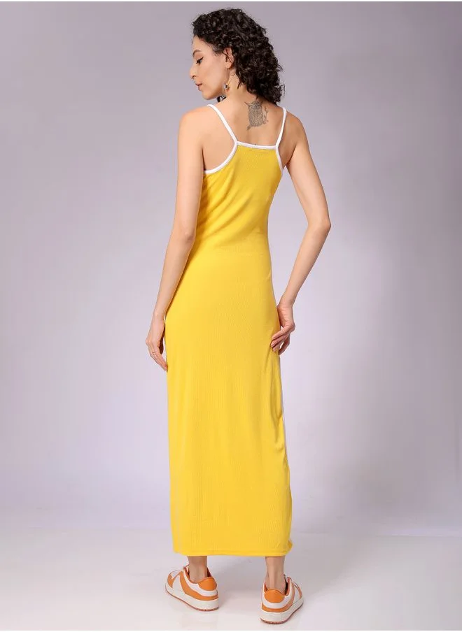 Freehand Women Fitted Casual Solid Maxi Dress