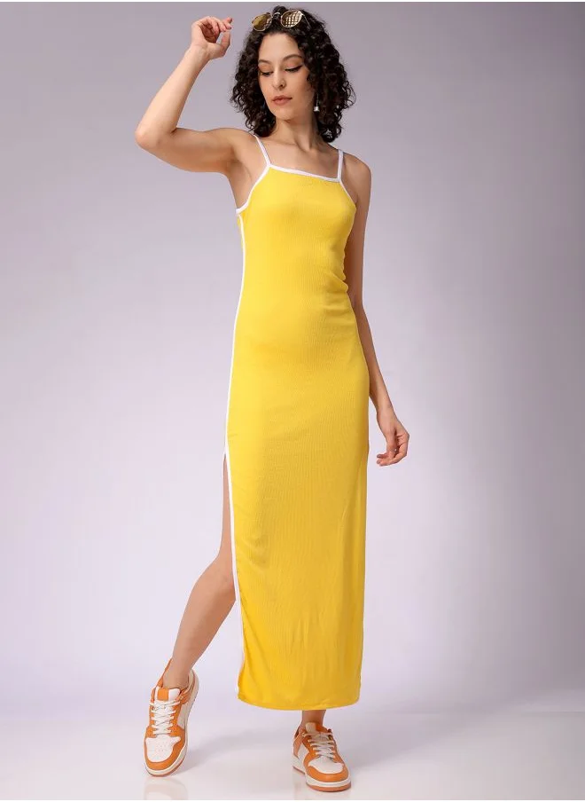 Freehand Women Fitted Casual Solid Maxi Dress