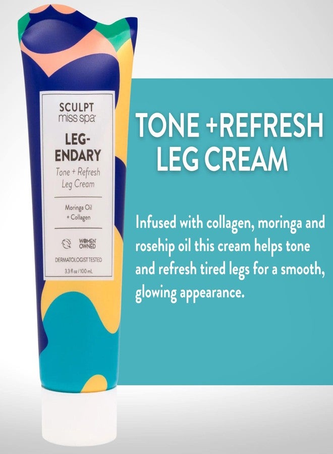 MISS SPA Leg Cream, Collagen Leg Cream, Moringa Rosehip Oil Help Tone Refresh Tired Legs, Anti Aging Skin Care Products, Body Lotion, Dermatologist Tested 3.3 Fl oz - Image 2