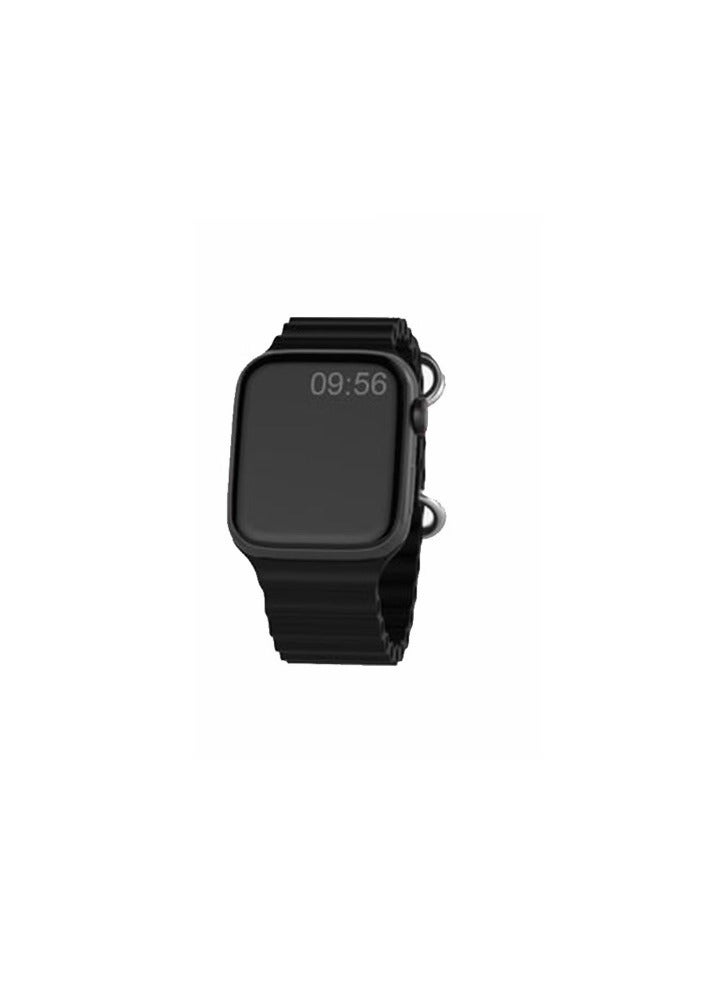 modio Smart Watch with Three Set Strap and Wireless Charger Black - Image 3