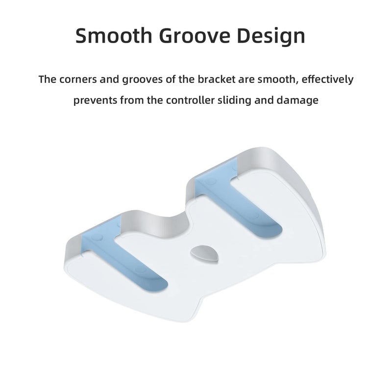 Mcbazel Under Desk Mount for Xbox Series X/S, Xbox One X/S, Xbox One, Xbox 360, Switch Pro Controller, Table Stand Holder Compatible with Xbox and Switch Pro Controller - White - Image 4