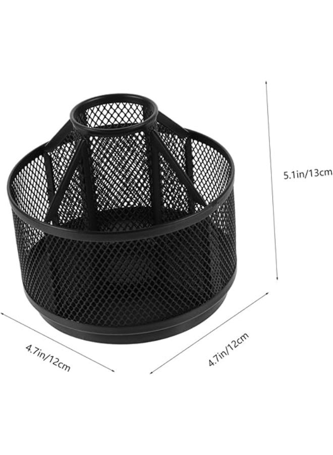 Spaceshoop Pen Holder Desk Organizer Art Supplies Organizer Office Pen Holder Rotating Makeup Storage Box  - Image 5