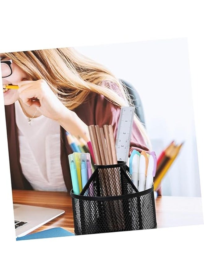 Spaceshoop Pen Holder Desk Organizer Art Supplies Organizer Office Pen Holder Rotating Makeup Storage Box  - Image 4