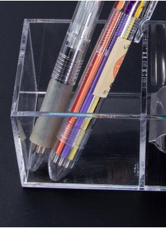 Generic Clear Drawer Organizer, 6 Compartments Acrylic Organizer Durable Plastic Square Cube Storage Bin for Makeup, Jewelry, Pen, Small Items, 15 x 2.5 x 2.6 Inches  - Image 4