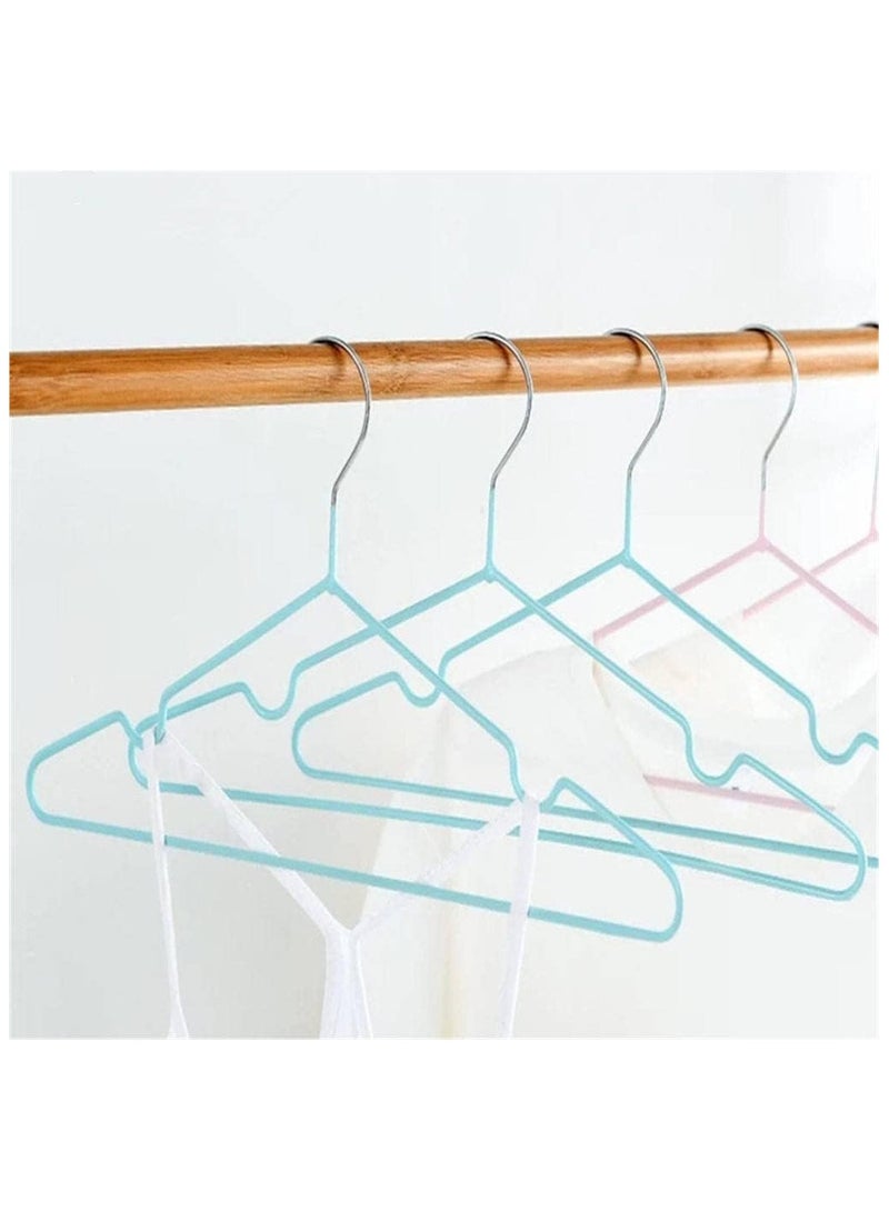 B Blesiya B Blesiya PVC Coated Metal Hangers (20 Pack) Non Slip Hanger - Pink & Purple - Image 3