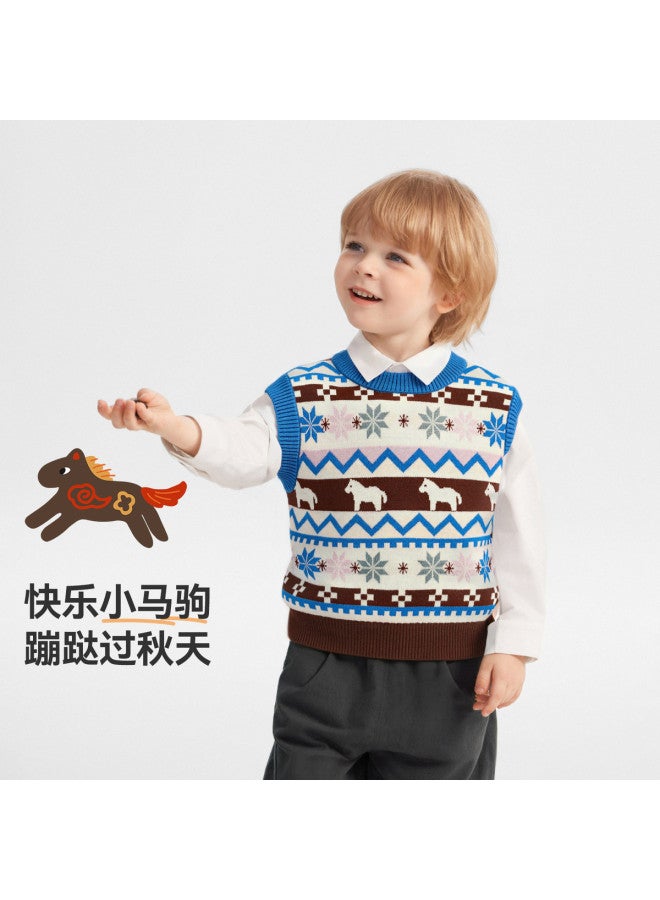 Baby Vest Spring And Autumn Style Boys' Vest Sweater Knitted Top Outerwear New Style Girls' - Image 4