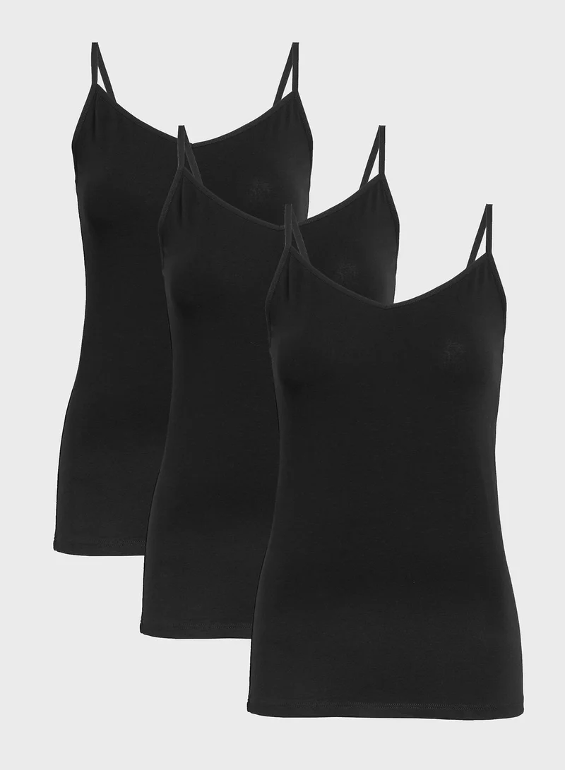 Marks & Spencer 3 Pack Cotton Rich Strappy Vest
