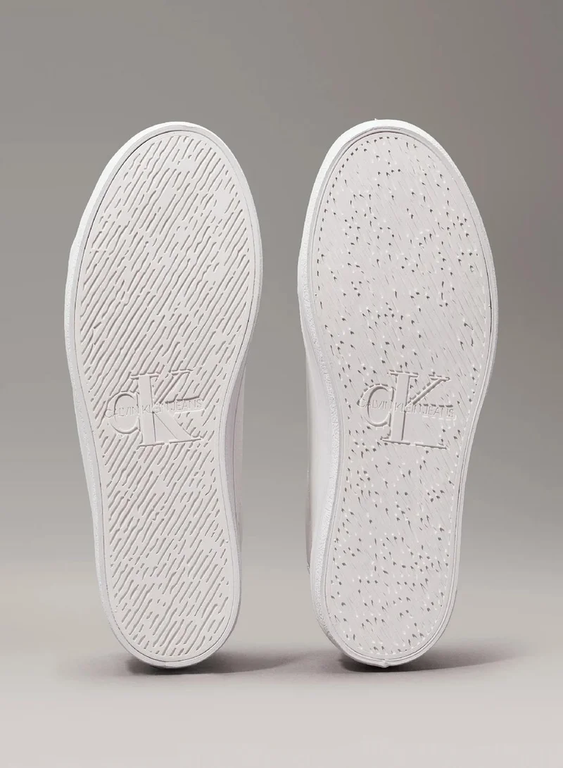 Calvin Klein Bright White Leather Platform Trainers for Women | Best Price UAE
