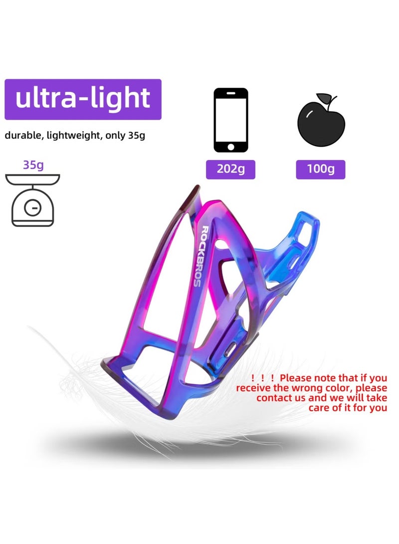 Rockbros Durable Bike Water Bottle Holder Ultra-Light with Screws Tool, Universal Cup Holder Rack for MTB Road (Blue and Purple） - Image 4