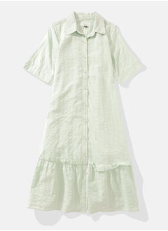 American Eagle Ruffle Hem Button Down Shirt Dress  - Image 4