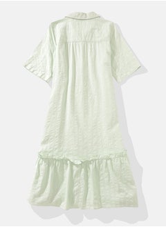 American Eagle Ruffle Hem Button Down Shirt Dress  - Image 3