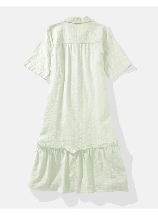 American Eagle Ruffled Shirtwaist Dress