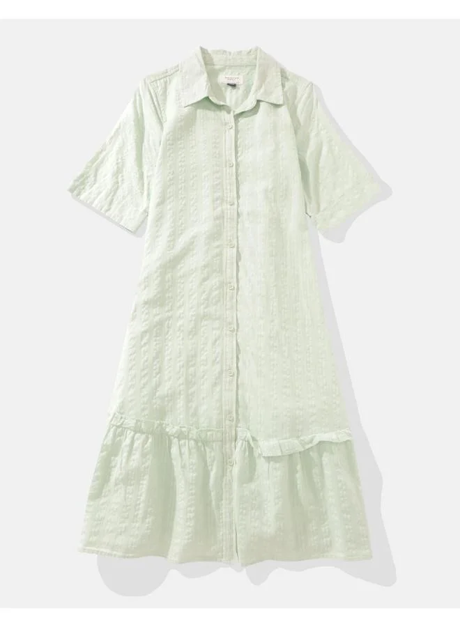 American Eagle Ruffled Shirtwaist Dress