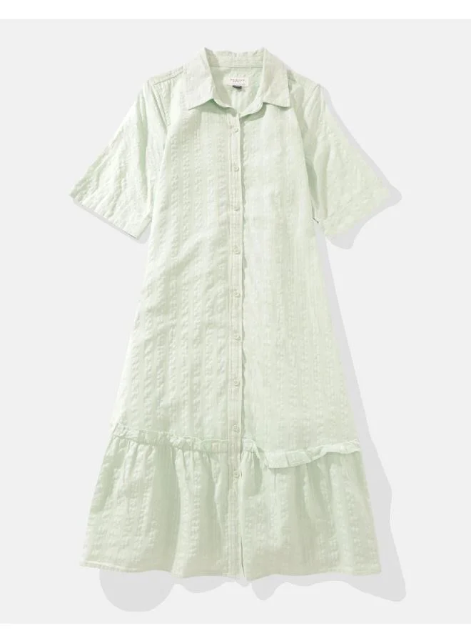 American Eagle Ruffled Shirtwaist Dress