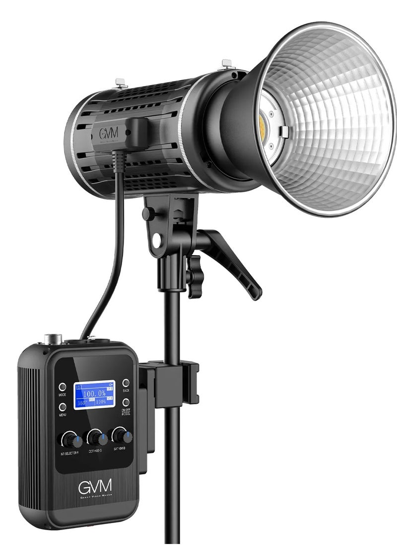 GVM - GVM-ST100R 100W Led Video Light RGB+Bi-Color Double Sided Daylight Balanced COB Light 77600 lux/0.5m CRI97+ 12 Built-in Lighting Effects App Control 2700K-7500K Photography Lighting - Image 1