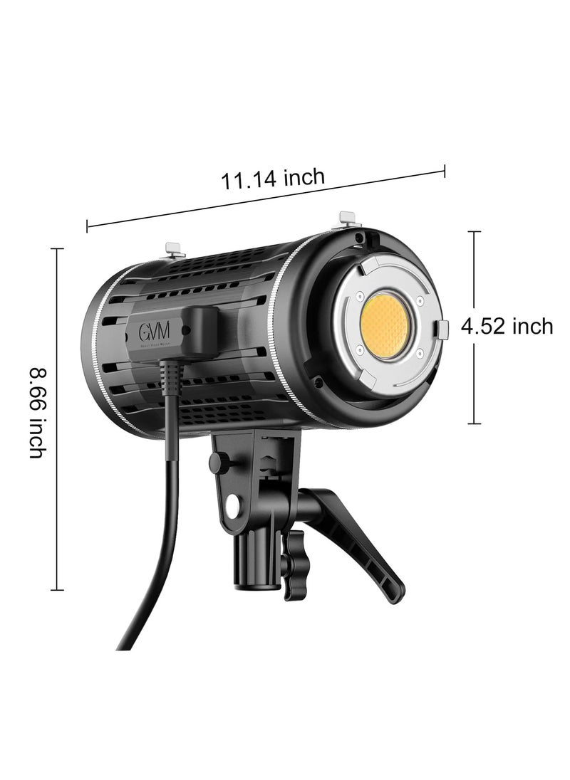 GVM - GVM-ST100R 100W Led Video Light RGB+Bi-Color Double Sided Daylight Balanced COB Light 77600 lux/0.5m CRI97+ 12 Built-in Lighting Effects App Control 2700K-7500K Photography Lighting - Image 1