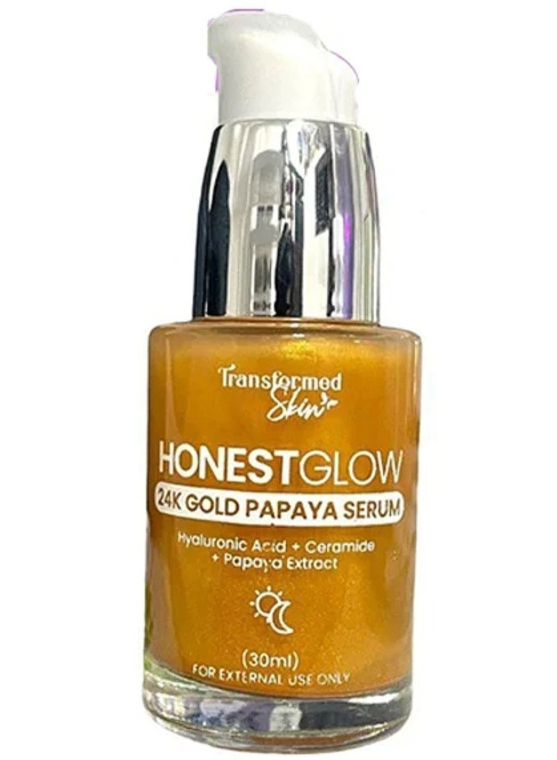 Transformed Skin HonestGlow 24K Gold Papaya Serum 30ml - Image 1
