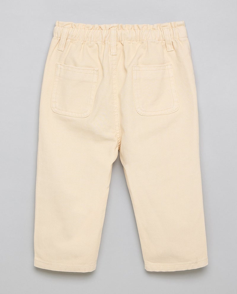 R&B Solid Straight Fit Jeans with Drawstring Waist - Image 2