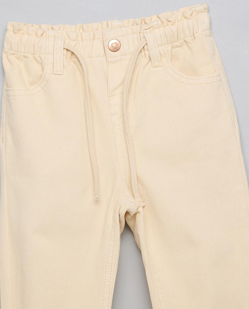 R&B Solid Straight Fit Jeans with Drawstring Waist - Image 3