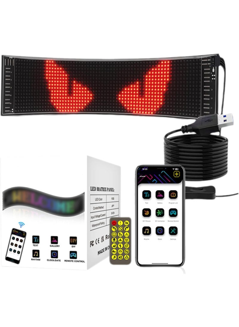 لوحه اضاءة LED قابلة للبرمجة، رقمية مرنة قابلة للتمرير، USB بلوتوث للتحكم في التطبيق، ، مناسبة للسيارة والحفلات وديكور المنزل - Image 1