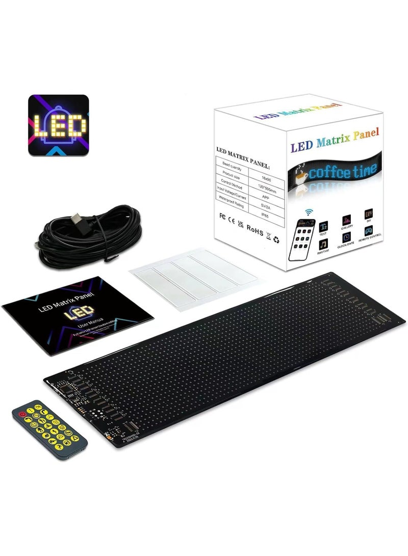 لوحه اضاءة LED قابلة للبرمجة، رقمية مرنة قابلة للتمرير، USB بلوتوث للتحكم في التطبيق، ، مناسبة للسيارة والحفلات وديكور المنزل - Image 5