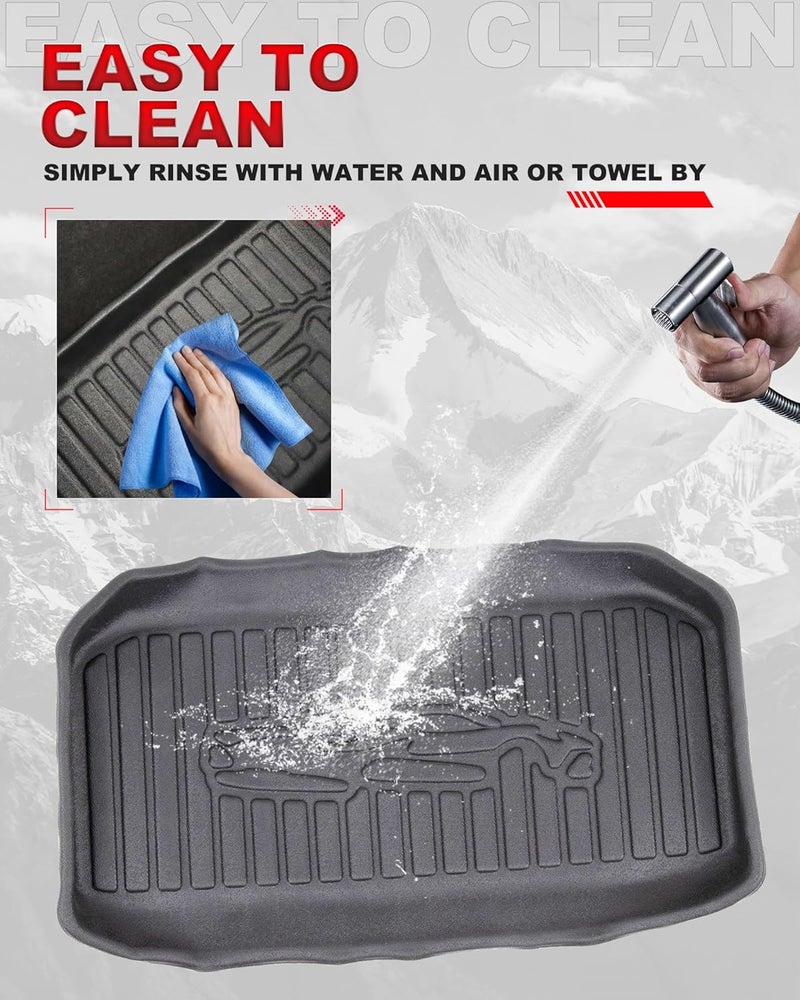 etesan Front Trunk Mat fit for Corvette C8 Stingray Z51 Z06 2020 2021 2022 2023 2024 2025 All Weather Protect Cargo Liner Trunk Liner - Image 5