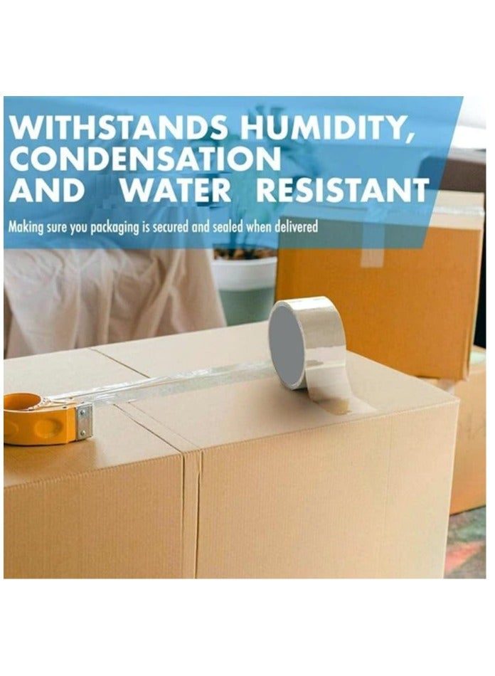 HEXAR Heavy Duty Packing Tape, 45 MM x 183 Meters 200 Yards Packaging Tape for Sealing Parcel Boxes Office Home School Use Strong Adhesive Tape Super Secure Sticky Seal (Yellow, Pack of 6) - Image 3