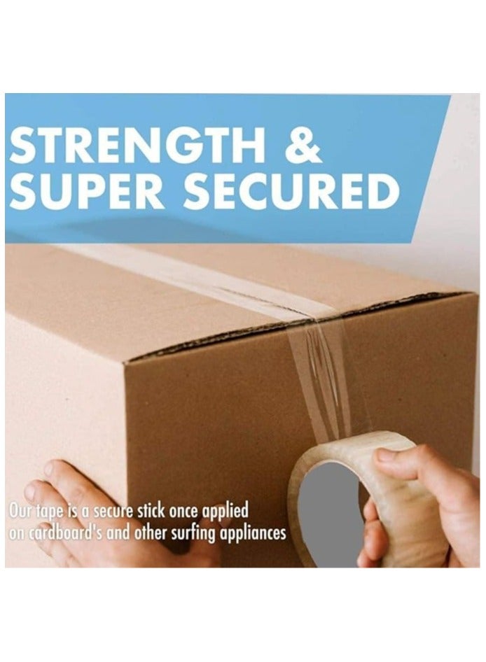 HEXAR Heavy Duty Packing Tape, 45 MM x 183 Meters 200 Yards Packaging Tape for Sealing Parcel Boxes Office Home School Use Strong Adhesive Tape Super Secure Sticky Seal (Yellow, Pack of 6) - Image 5